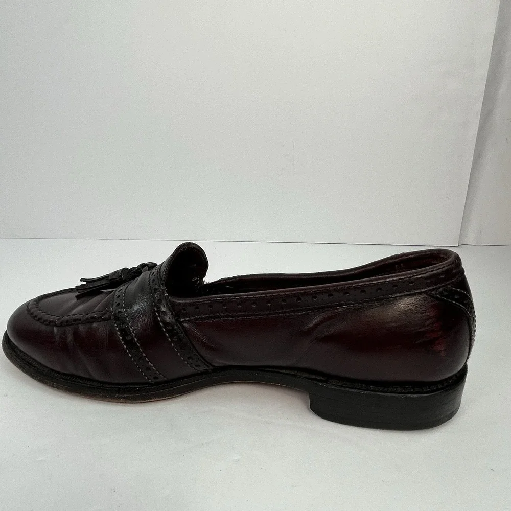 Allen Edmonds Harvard Casual Dress Shoes Burgundy Leather Loafers Size Size 8.5D